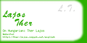 lajos ther business card